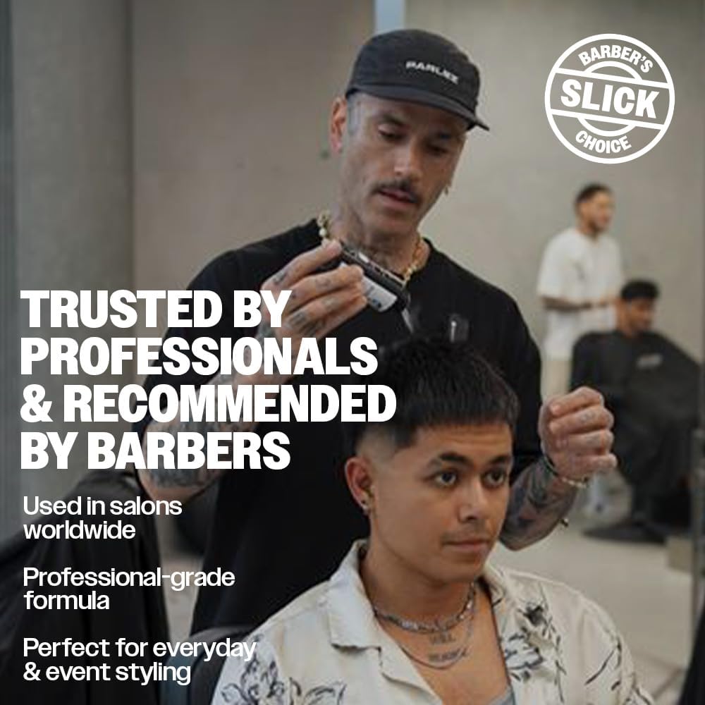 Slick Gorilla styled hair in lifestyle shot showing natural matte texture