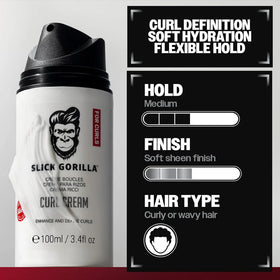 Slick Gorilla on tight curls displaying enhanced pattern and frizz control