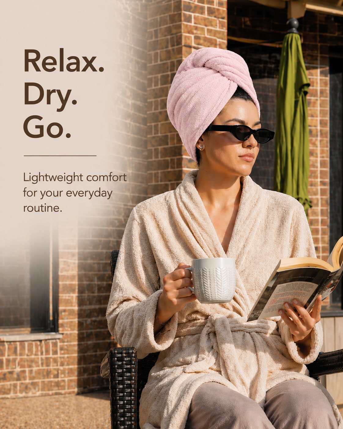 Slinkko folded turban compact for travel and easy packing benefit