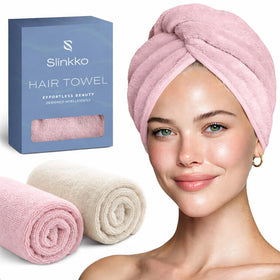 Slinkko front view turban showing snug fit and quick-dry benefit