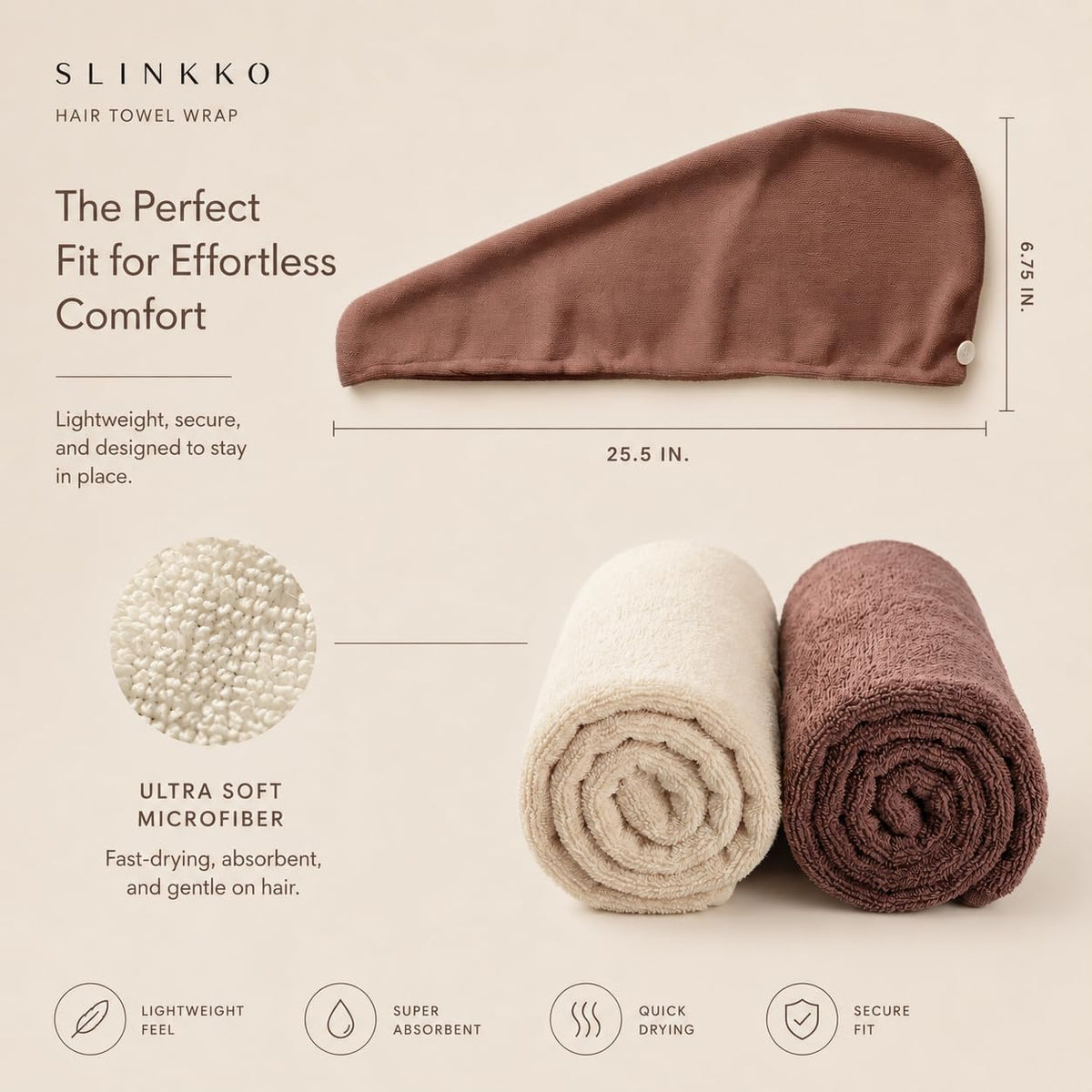 Slinkko microfiber texture close-up illustrating soft, low-friction fabric