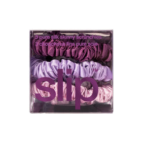 SLIP scrunchie label and stitched seam detail showing quality construction