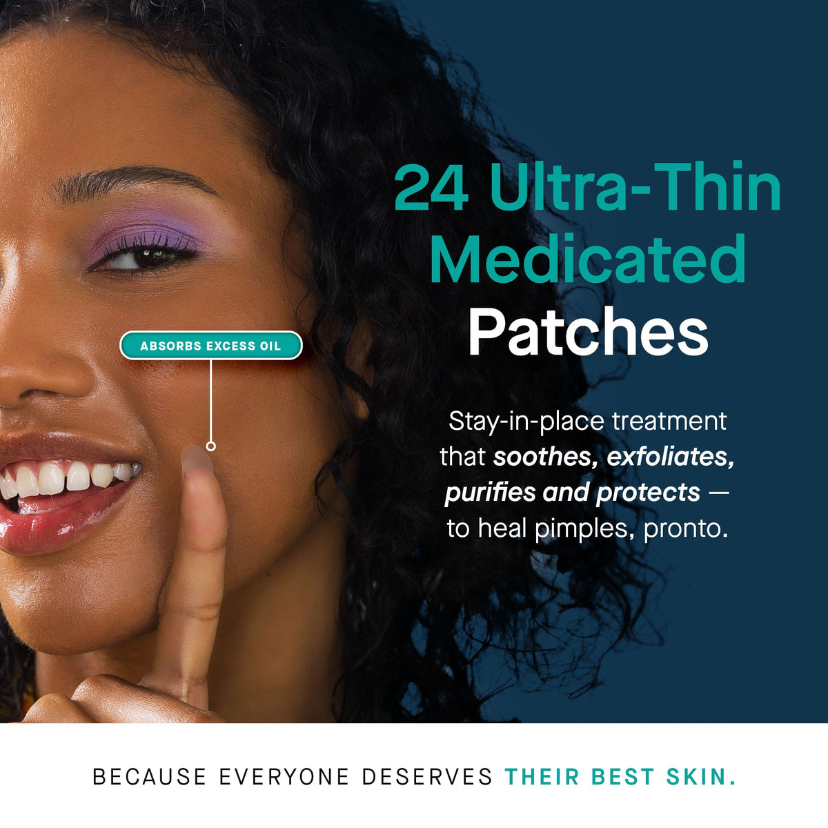 SLMD close-up of patch texture highlighting transparency and thinness
