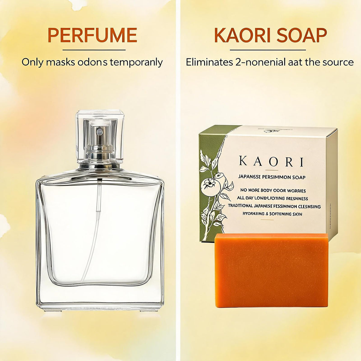 Slumberlee persimmon soap placed in bathroom scene for daily routine benefit