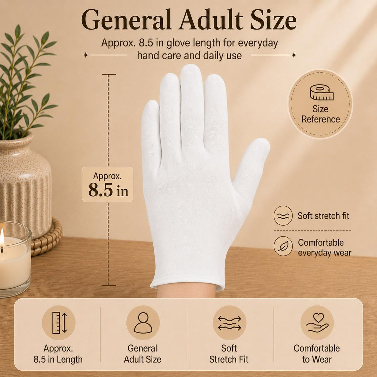 SLWJAXGT gloves by bedside illustrating easy nightly use