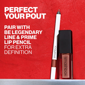 Smashbox on model in evening setting showing longwear confidence