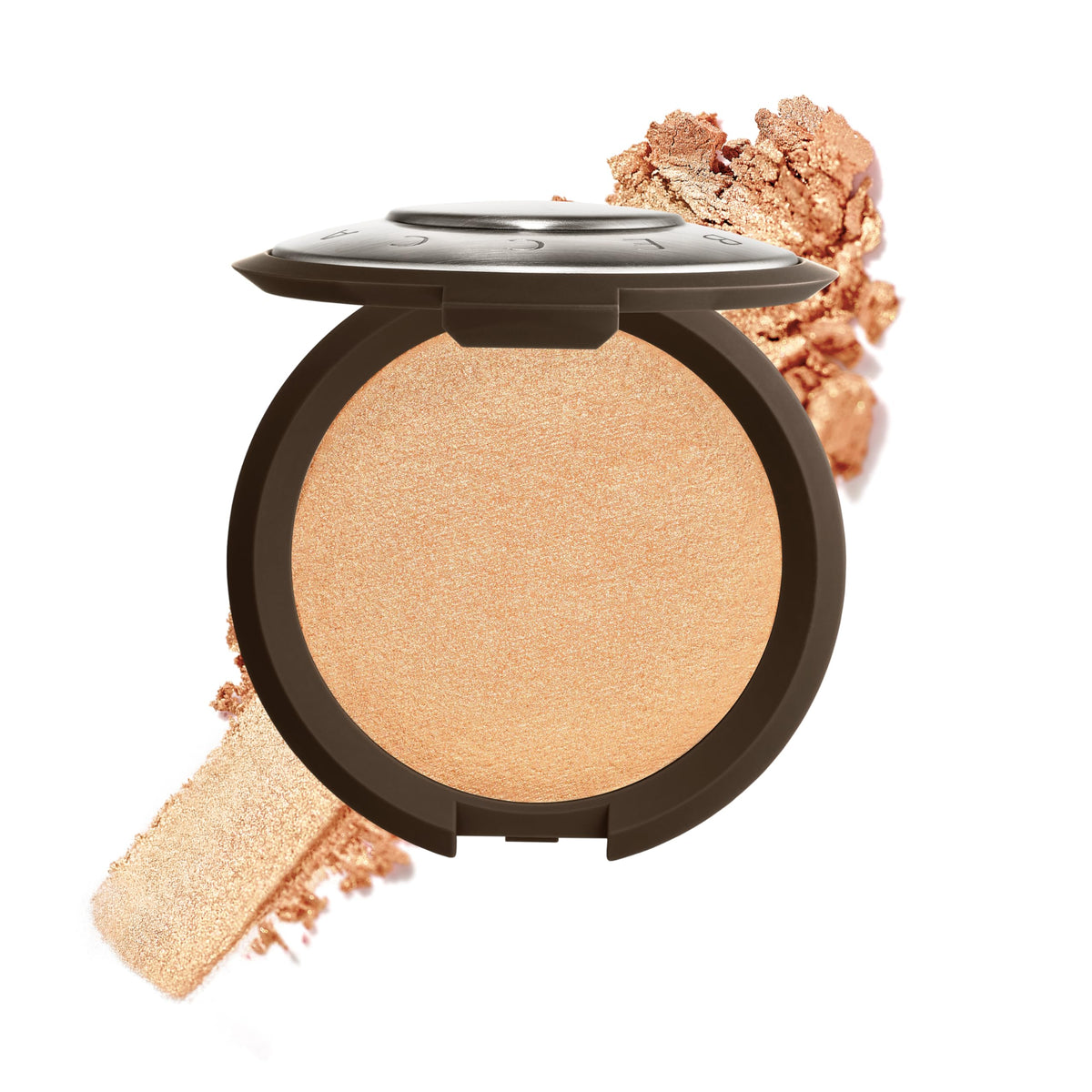 Smashbox x BECCA compact front showing sleek packaging and travel-ready benefit