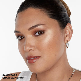 Smashbox x BECCA on model cheek demonstrating natural lifted radiance