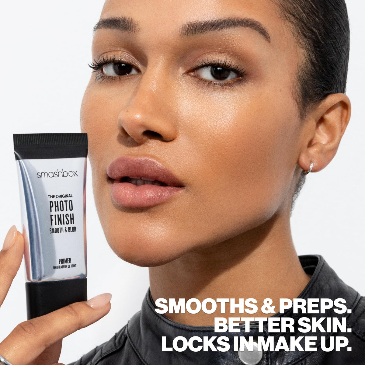 Smashbox before and after pores visibly blurred for smoother skin