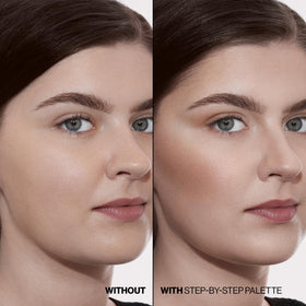 Smashbox contour palette open with mirror for easy on-the-go application and quick touch-ups