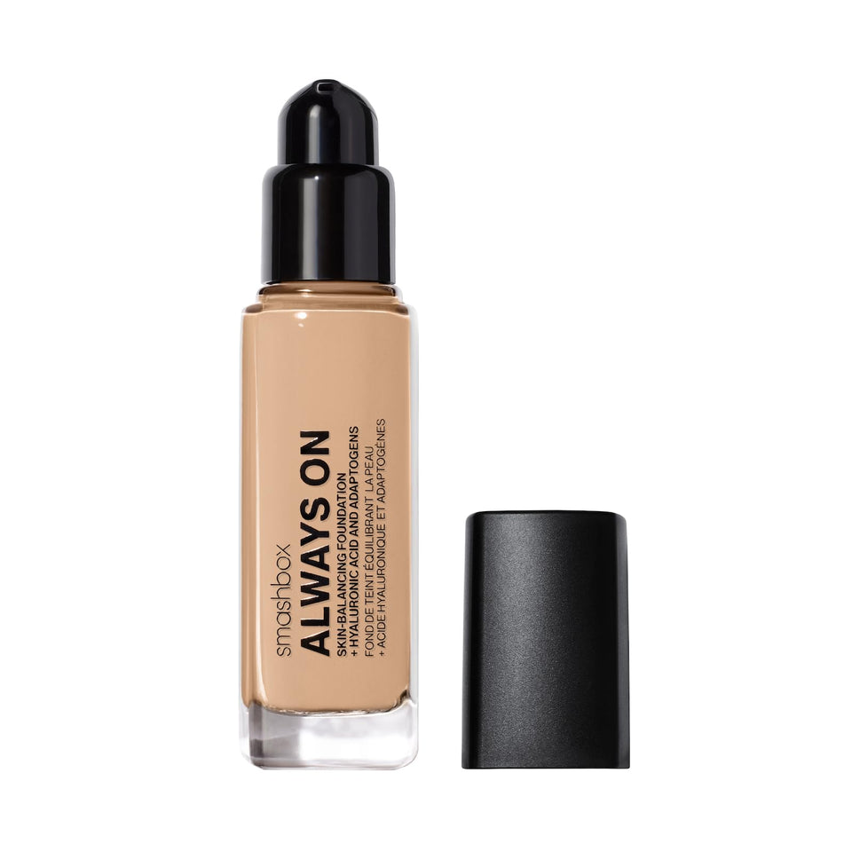 Smashbox front packaging showing bottle and label benefit long wear