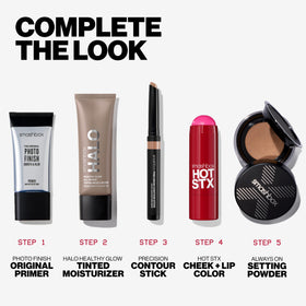 Smashbox shade swatch on arm illustrating Light Neutral match and blendability