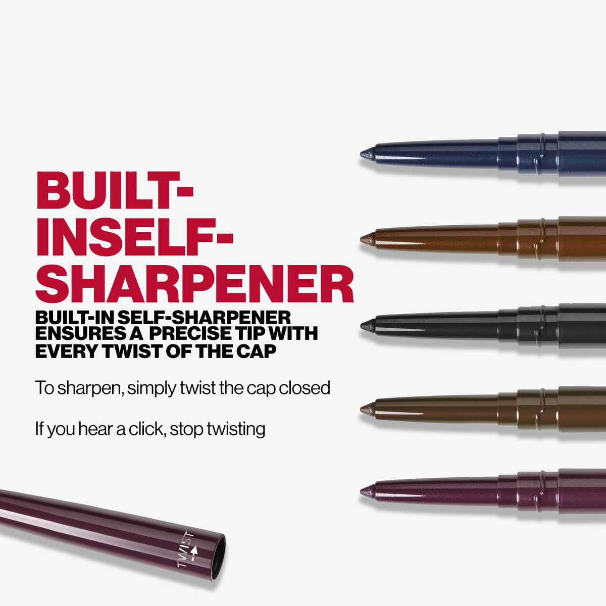 Smashbox pencil in use during eye application giving precise, smudgeable definition