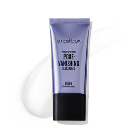 Smashbox front packaging of Pore Vanishing Primer showing product benefits