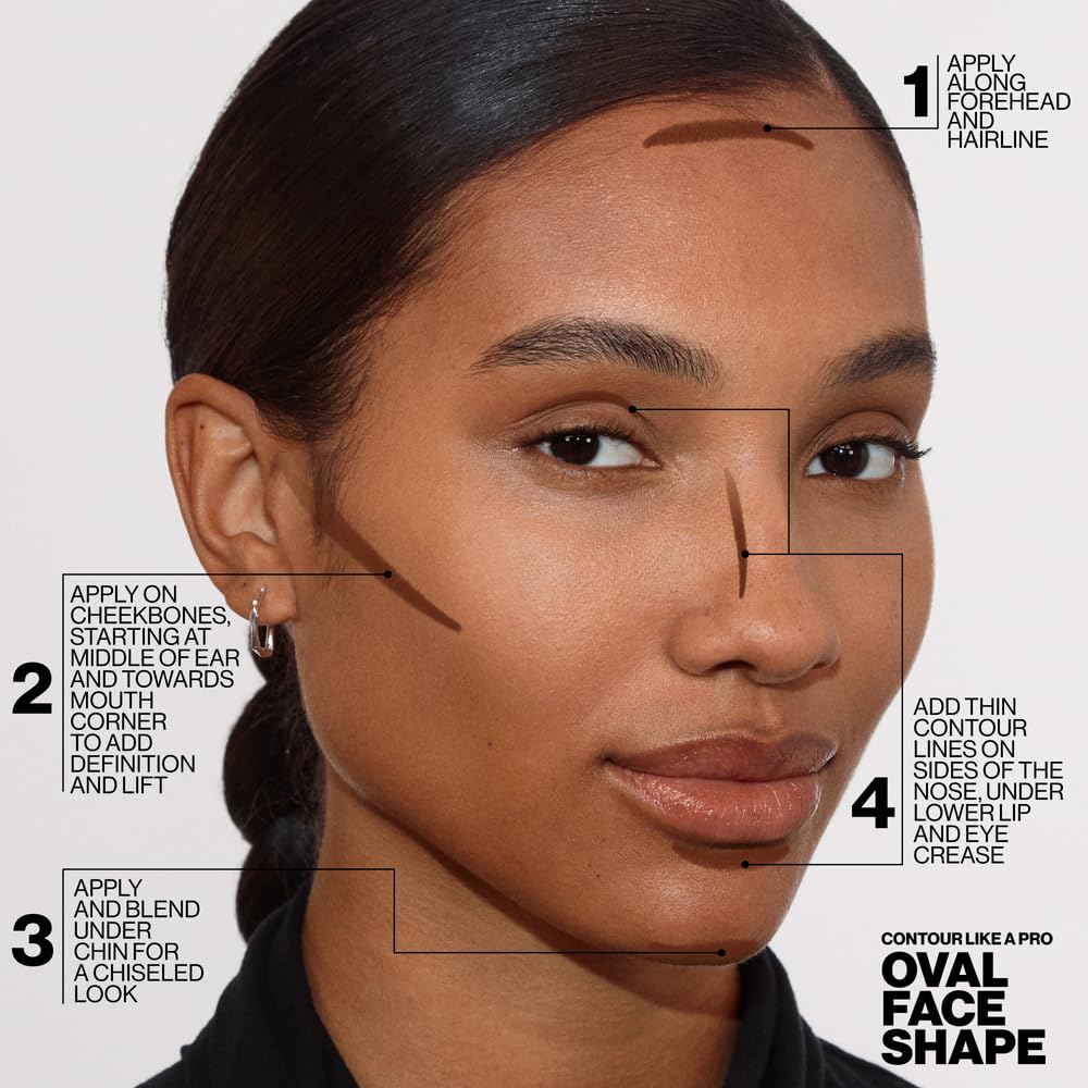 Smashbox stick applied along nose illustrating precise nose contouring