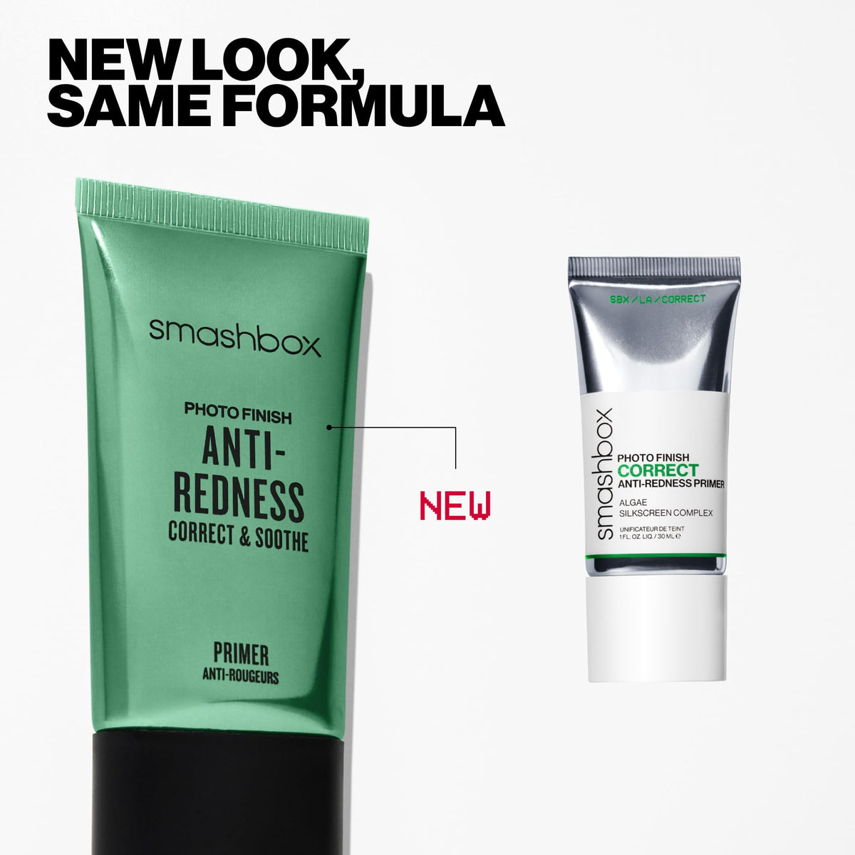 Smashbox bottle next to a ruler for 1 fl oz size and travel-friendly scale