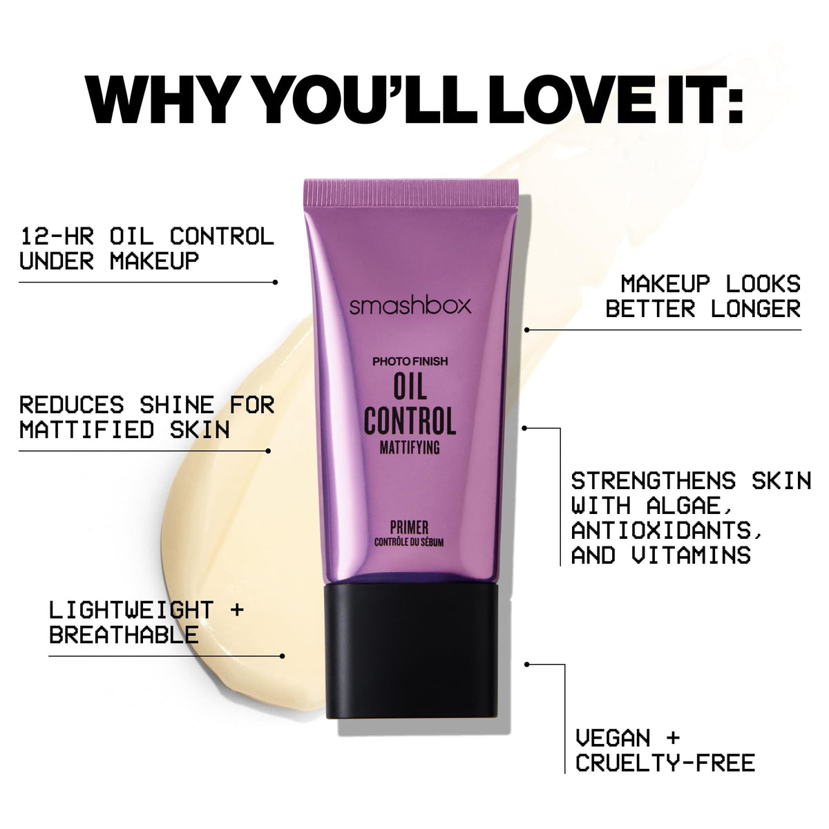 Smashbox ingredient label showing key actives like salicylic acid and zinc for informed buyers