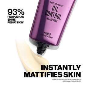 Smashbox primer texture close-up demonstrating lightweight, matte finish and smooth spreadability