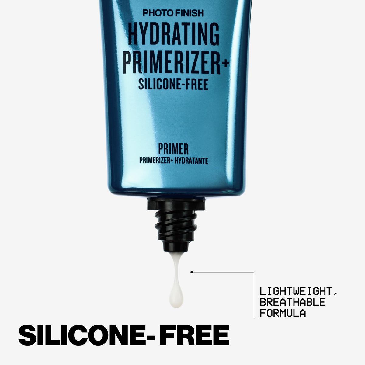 Smashbox primer on a bathroom shelf styled with towels showing everyday routine benefit