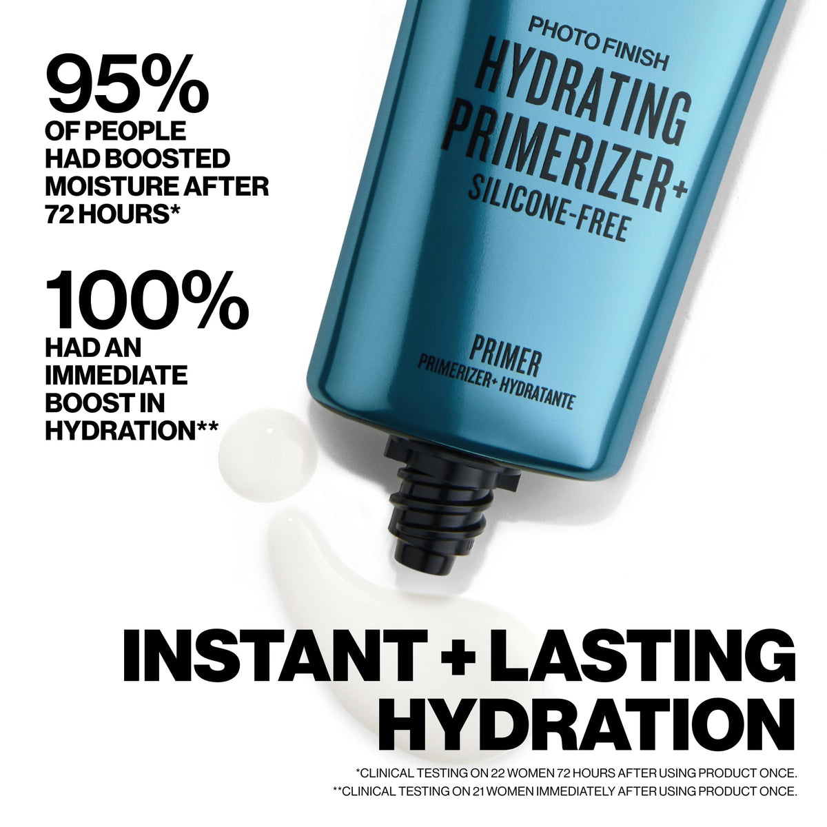 Smashbox primer texture close-up illustrating lightweight, non-greasy finish