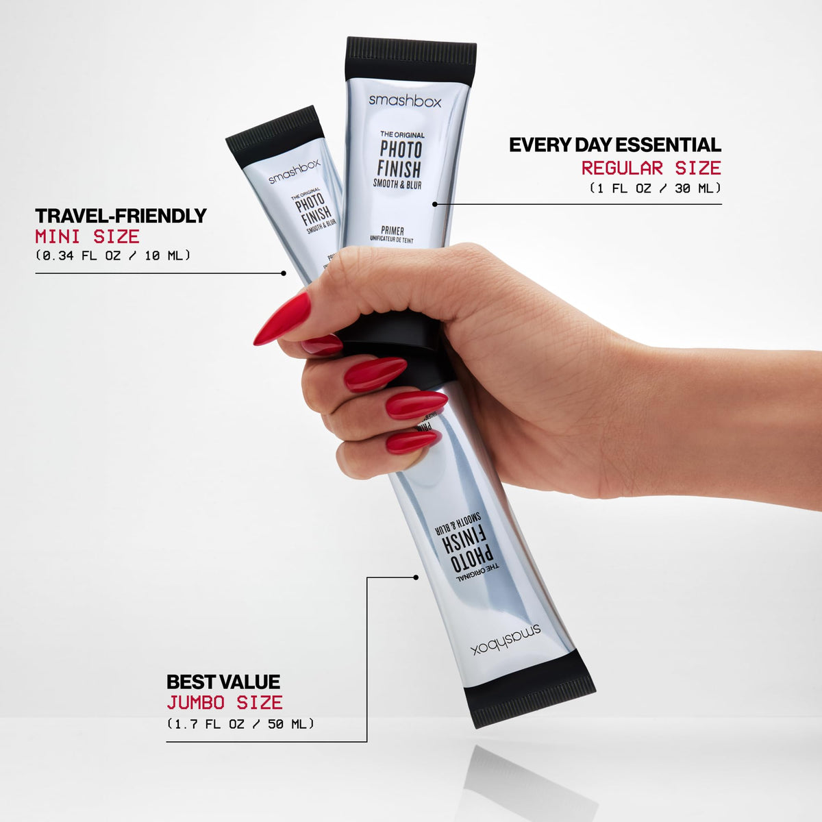 Smashbox 1 fl oz primer staged for travel convenience and portability