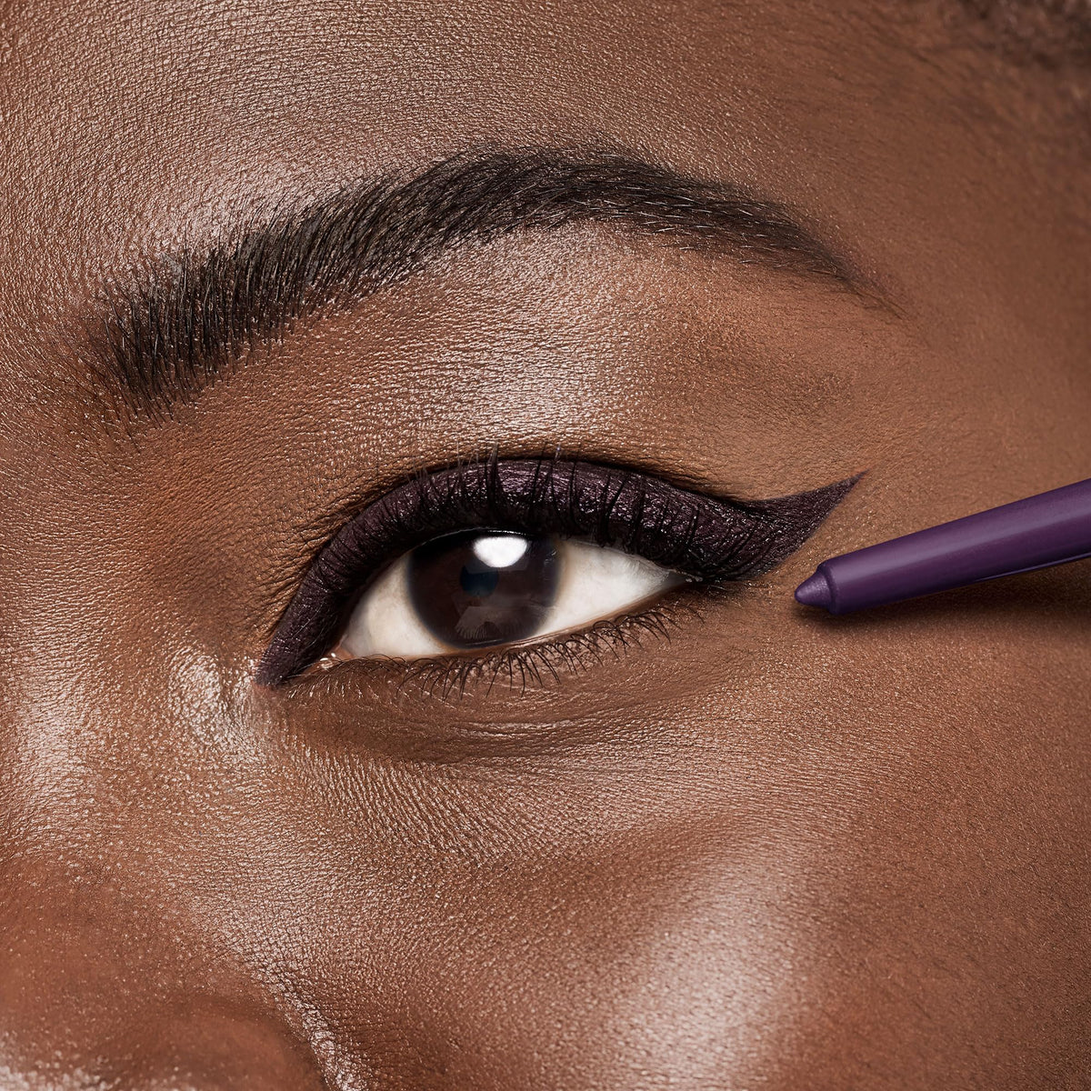 Smashbox swatch of Violetta on skin showing rich violet pigment