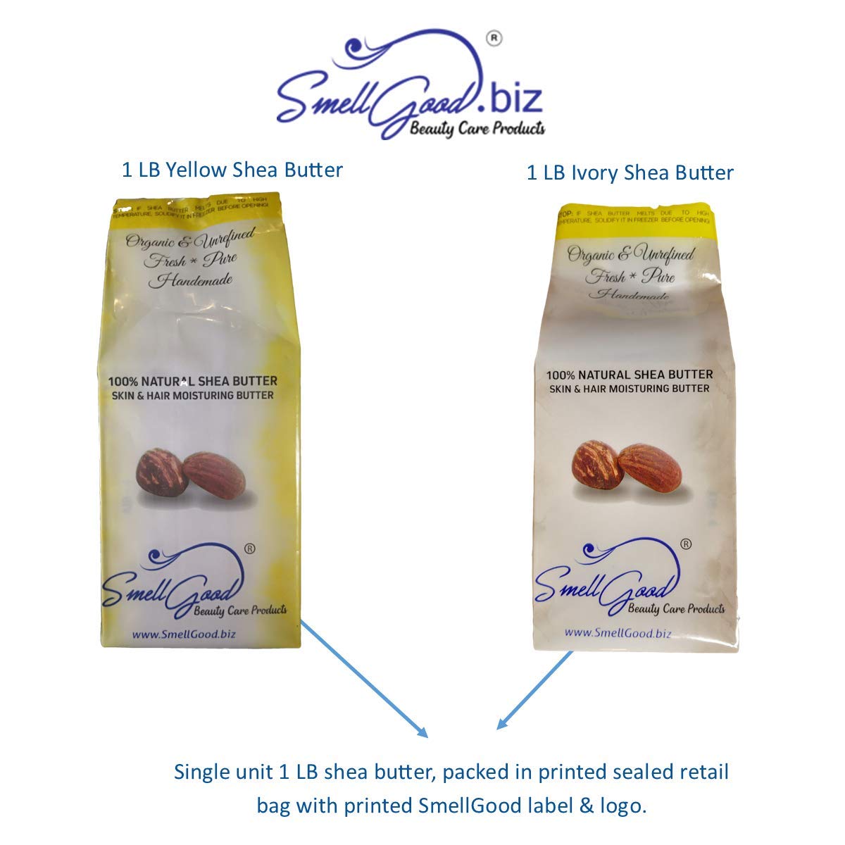 SmellGood shea butter blended into lotion base showing smooth finish