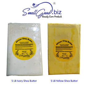 SmellGood shea butter scoop in palm demonstrating quick melt and absorption