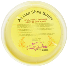 SmellGood shea butter texture closeup demonstrating creamy unrefined consistency and spreadability