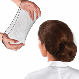 Smilco front pack showing 100 black hair nets, reliable bulk supply