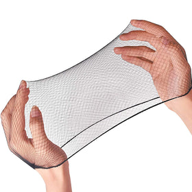 Smilco front pack of 100 black hair nets showing quantity and compact design benefit