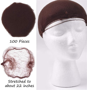 Smilco hair net beside ruler showing 22-inch stretch size for fit confirmation