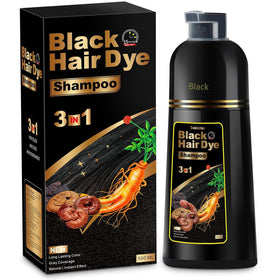 Sminktec front packaging showing black 3-in-1 shampoo benefits