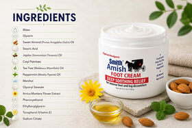 Smith Amish cream texture close-up showing smooth, fast-absorbing benefit