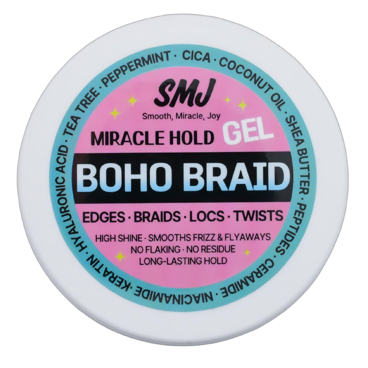 SMJ BOHO BRAID GEL lifestyle scene with stylist braiding hair showing professional-ready use