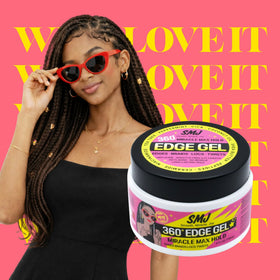 SMJ applied to hair edges for precise styling and long-lasting hold