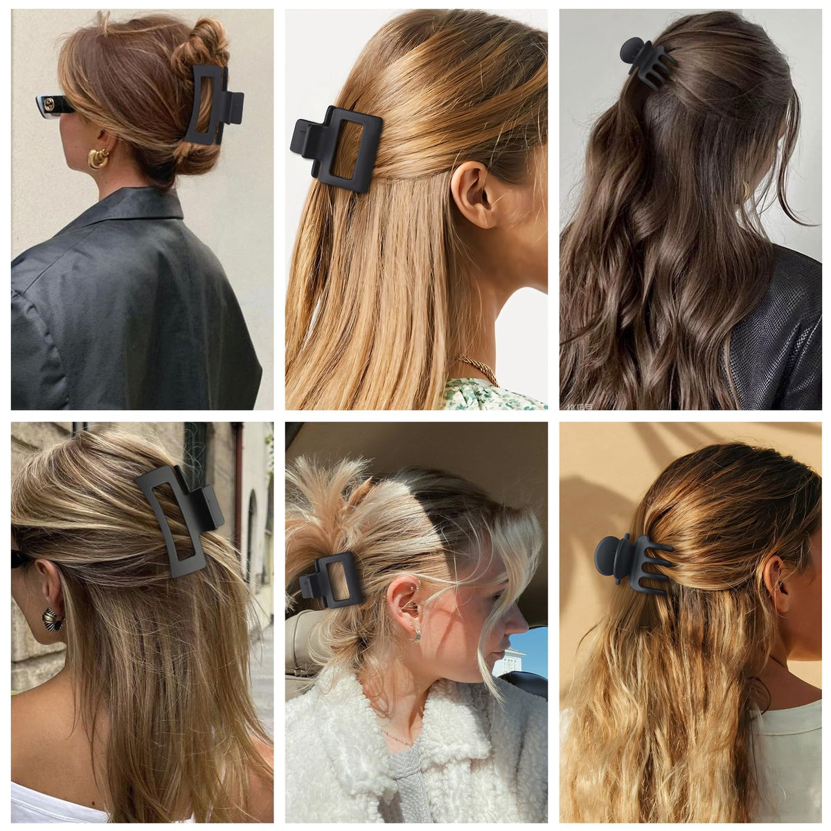SMKSL clip securing half-up hairstyle showing neat, no-slip hold
