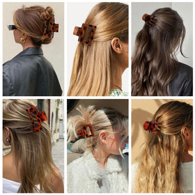 SMKSL dark tortoise clips holding an elegant updo demonstrating reliable, non-slip control