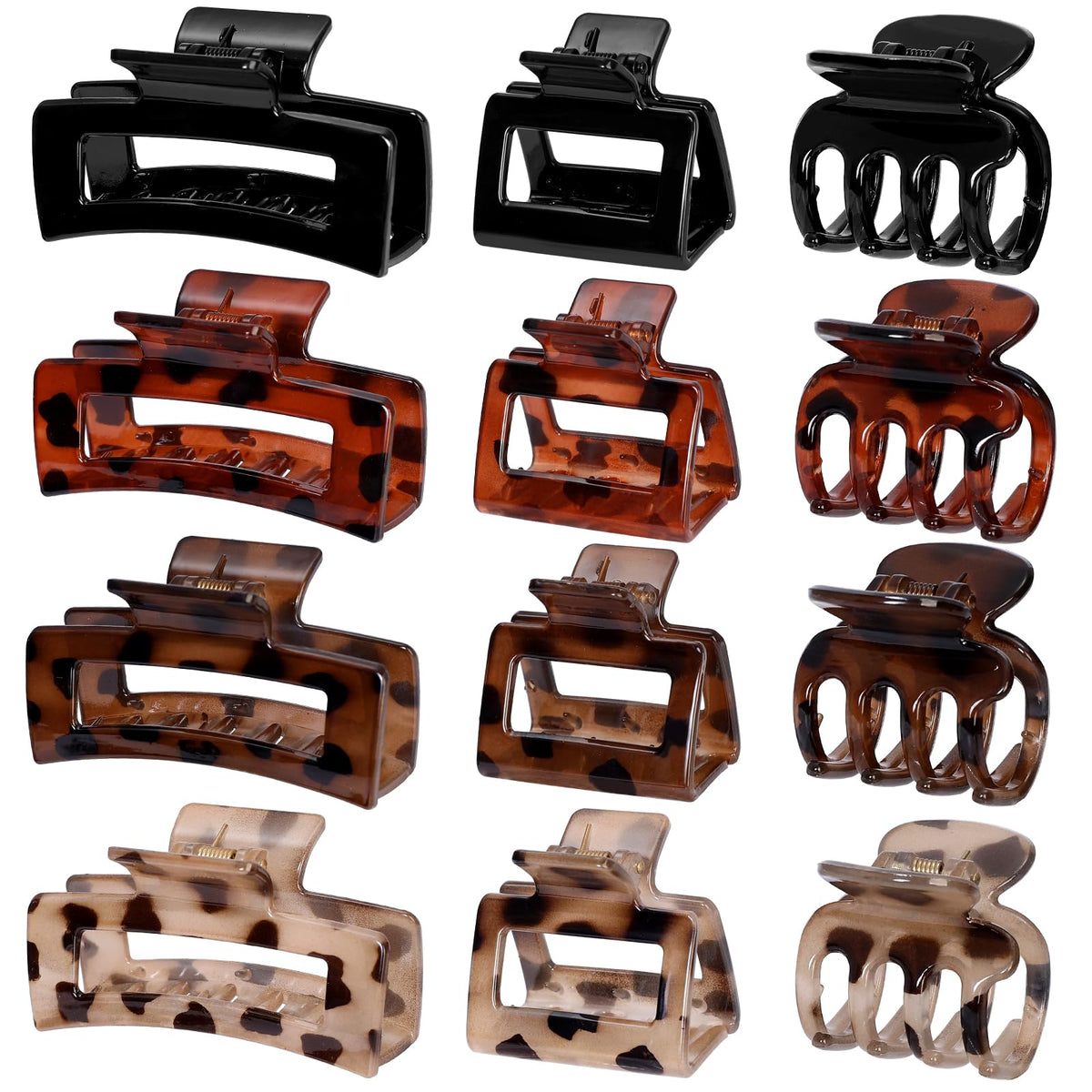 SMKSL dark tortoise front packaging showing full 12-piece clip set and elegant finish