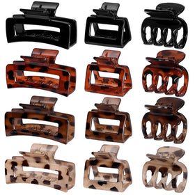 SMKSL dark tortoise front packaging showing full 12-piece clip set and elegant finish