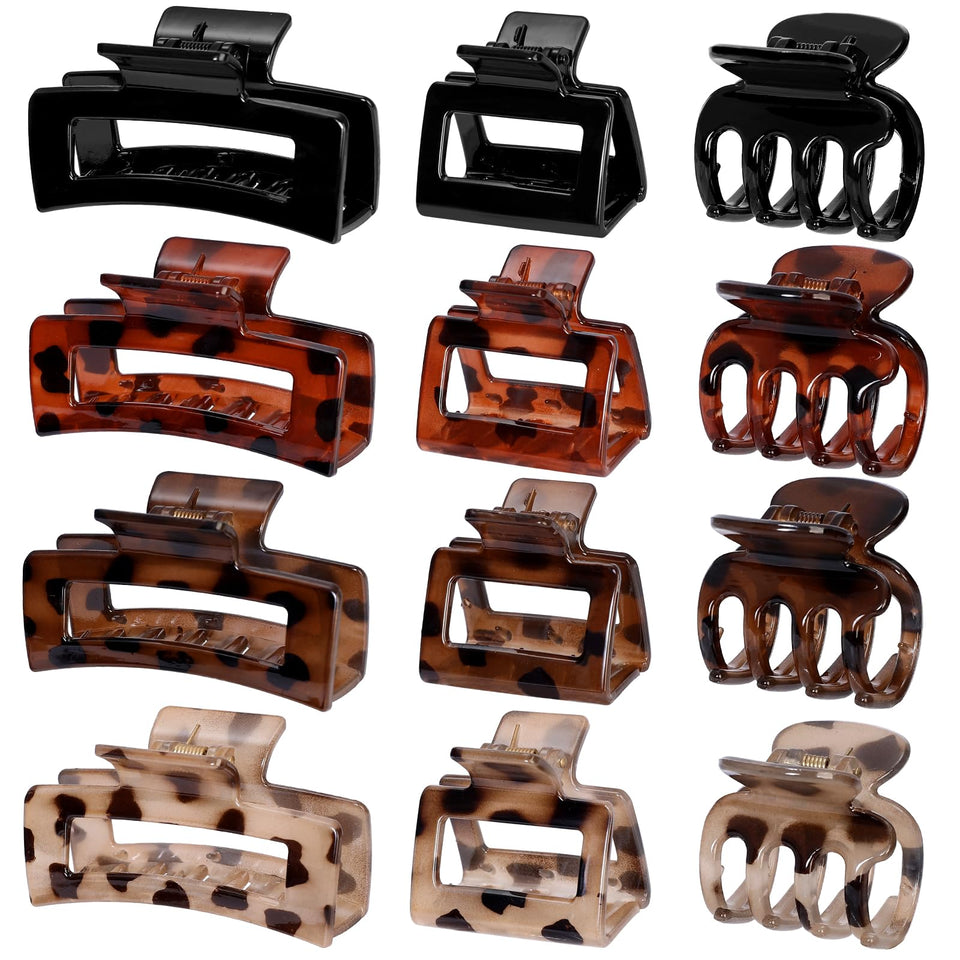 SMKSL dark tortoise front packaging showing full 12-piece clip set and elegant finish