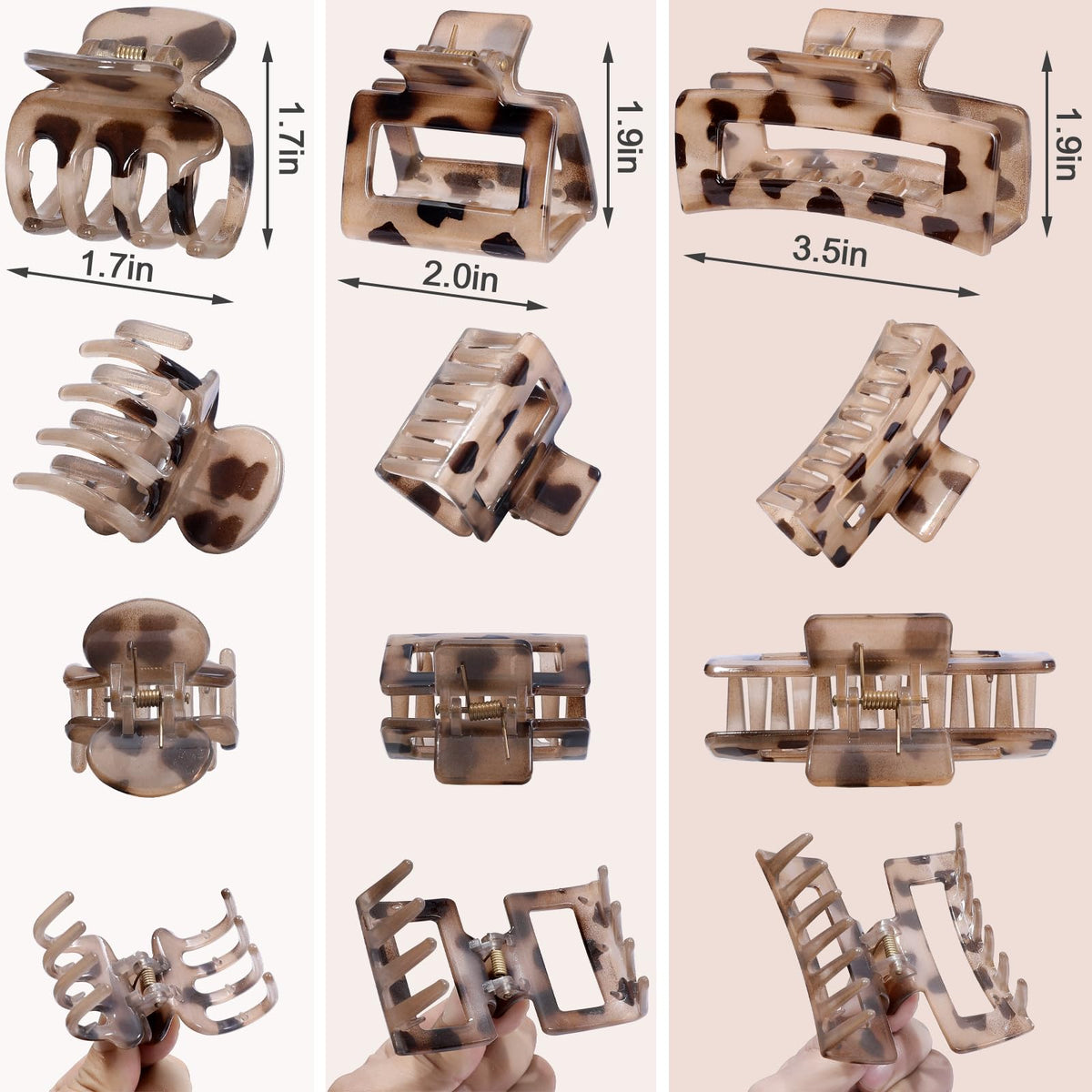 SMKSL small tortoise clip close-up highlighting secure grip for fine hair