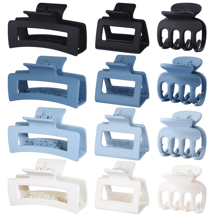 SMKSL front view of blue clip set showing variety and stylish finish benefits