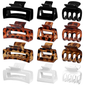 SMKSL front view of tortoise clip set showing 12 pieces and variety