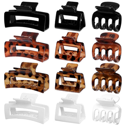 SMKSL front view of tortoise clip set showing 12 pieces and variety
