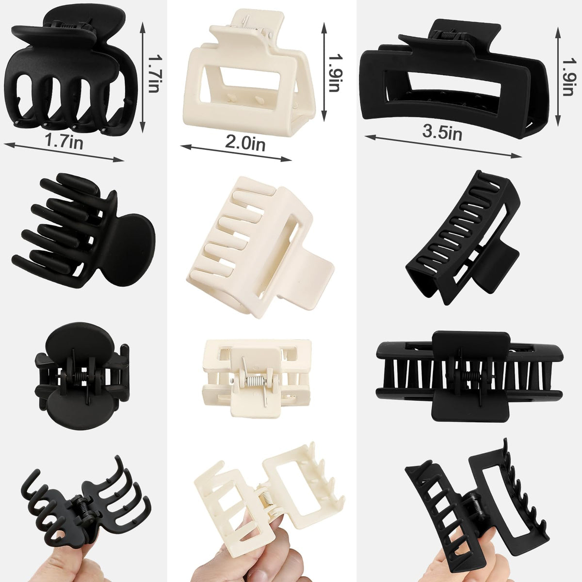 SMKSL large clip holding thick hair to demonstrate strong, non-slip hold