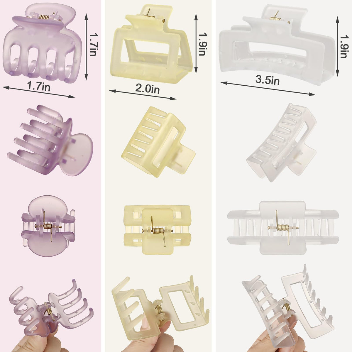 SMKSL medium square clip holding half-up style for quick mornings