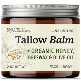 SMNutrition jar front view showing simple label and compact size for travel