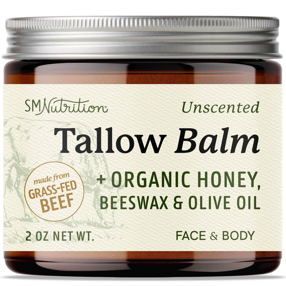 SMNutrition jar front view showing simple label and compact size for travel
