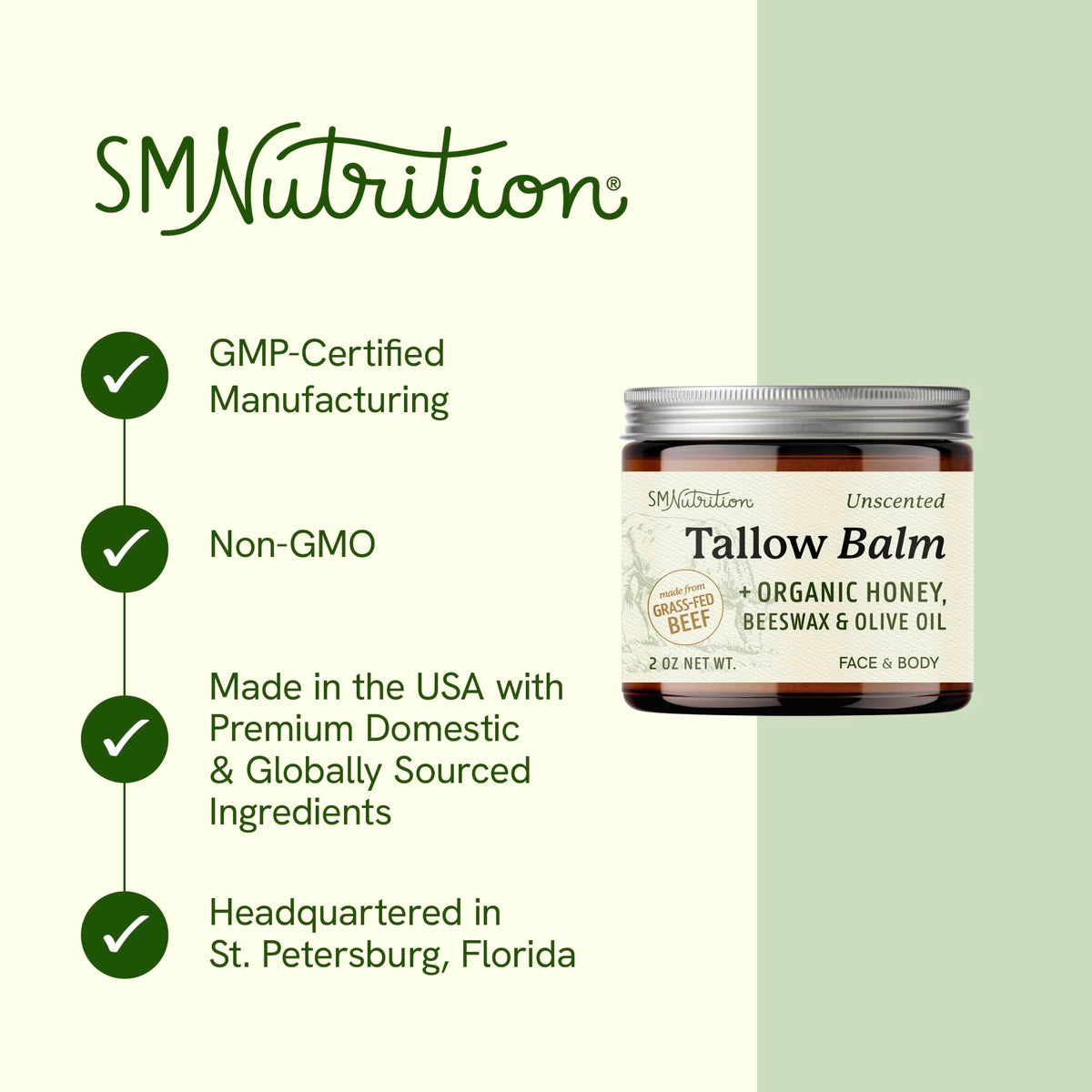 SMNutrition open jar close-up of smooth balm texture for easy absorption